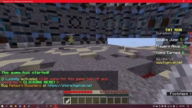 Minecraft Java Hypixel Online - TNT RUN 1 смотреть онлайн