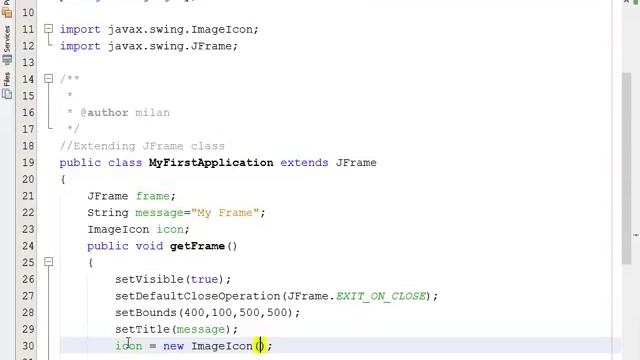 GUI APP-7 How to Set Icon of Your JFrame- java swing смотреть онлайн