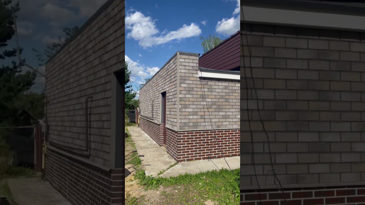 Фасадные работы от ЮнитиСтрой+ Финал #shorts  #фасад #фасадныепанели #фасаднаяплитка