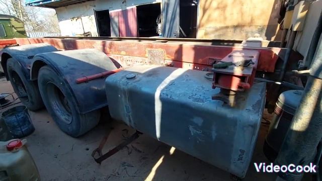 покраска рамы грузовика и кузова Scania 143 M с манипулятор смотреть онлайн