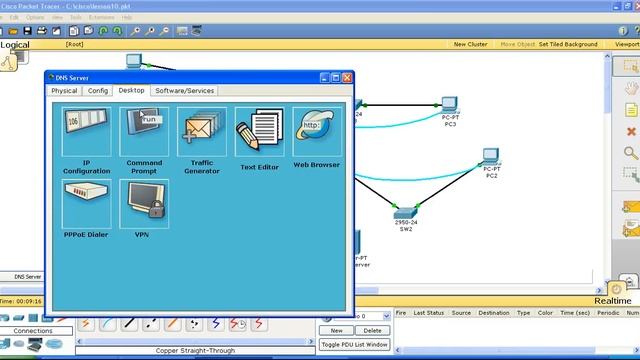 Курс Cisco, Routing and Switching. Шаг 10 Настройка DNS сервера в программе Cisco Packet Tracer смотреть онлайн
