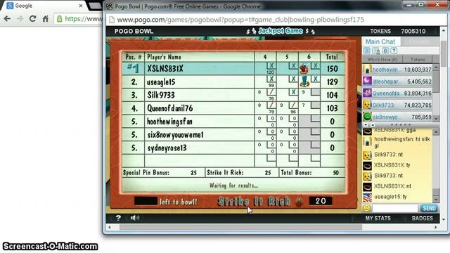 Pogo Bowl 300 (Java Version) 7/25/2014 смотреть онлайн