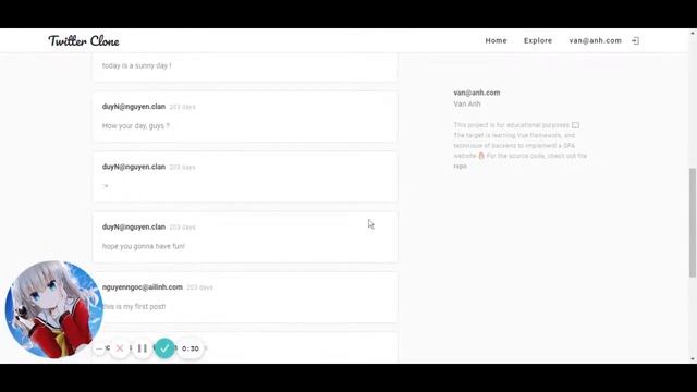 Twitter Clone | VueJS ft Django смотреть онлайн