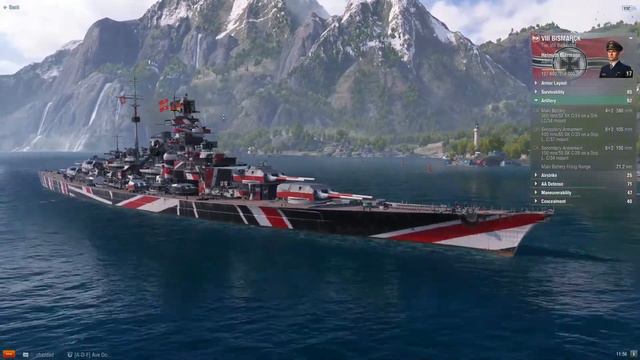 World Of Warships - Bismarck: Upgrade & Commander Build