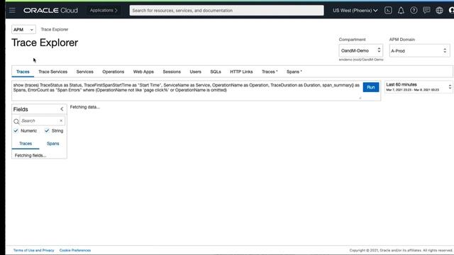 OCI Application Performance Monitoring - Trace Explorer смотреть онлайн