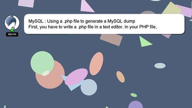 MySQL : Using a .php file to generate a MySQL dump смотреть онлайн