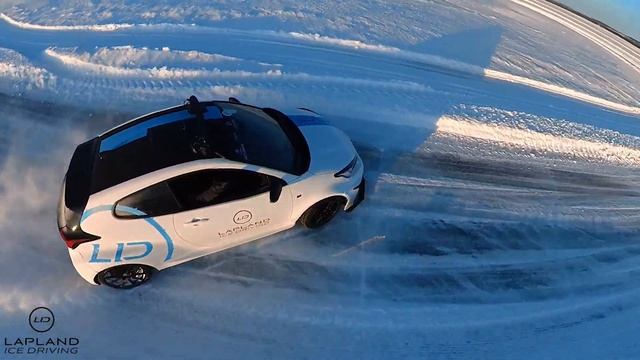 Toyota Yaris GR Drifting In Lapland Ice Driving Track