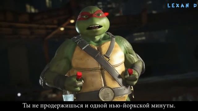 Injustice 2 - Рафаэль против Леонардо - Intros & Clashes (rus) смотреть онлайн