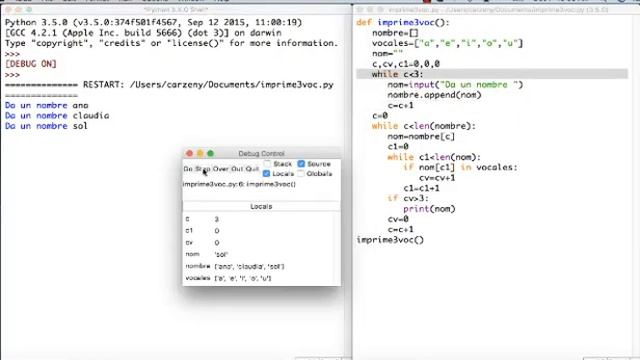 16.-Depuración paso a paso en python 3.5 смотреть онлайн