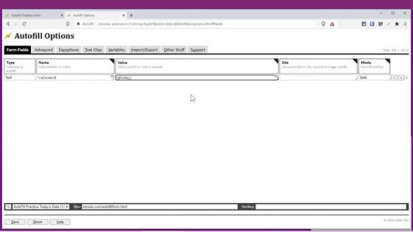 Insert Todays Date into Lightning Autofill