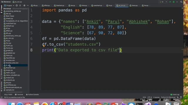Exporting a DataFrame to CSV File in Python | CBSE CLASS XII I.P. | Writing DataFrame to a CSV Fil смотреть онлайн