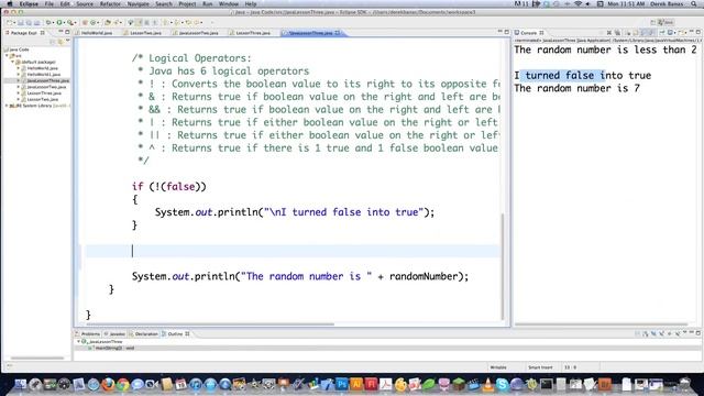Java Video Tutorial 3 смотреть онлайн