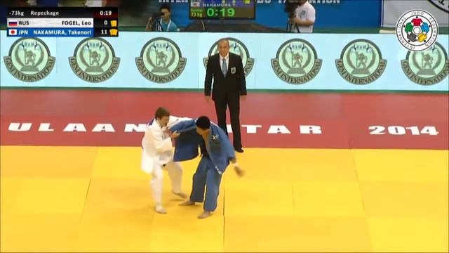 Leo FOGEL (RUS) Vs Takenori NAKAMURA (JPN) - Judo Grand Prix Ulaanbaatar 2014 [-73kg]