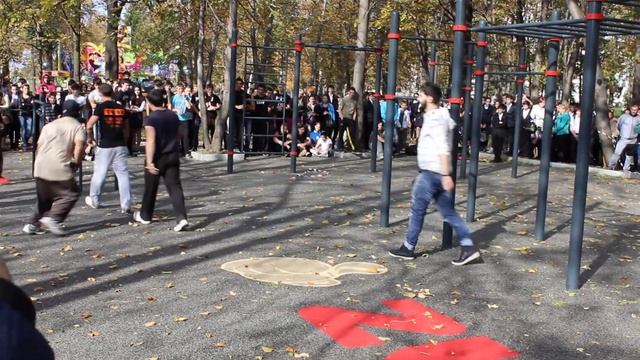 Открытие воркаут площадки во Владикавказе смотреть онлайн