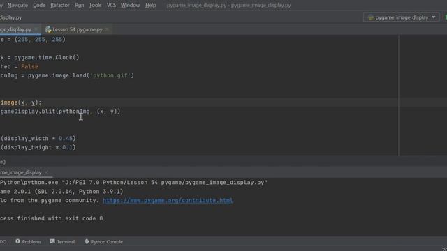 Lesson 54 Pygame Display Image. Python Programming. смотреть онлайн
