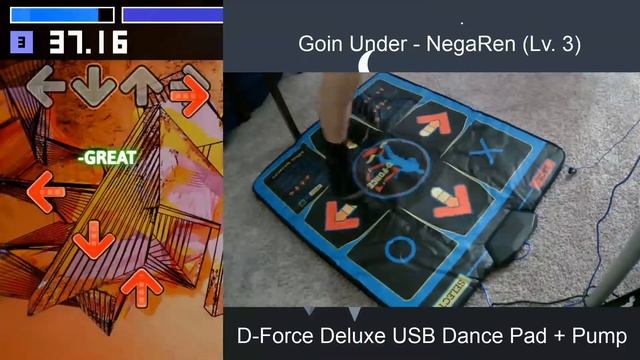 Goin Under - NegaRen (Lv. 3) - D-Force Deluxe USB Dance Pad + Pump | StepMania смотреть онлайн