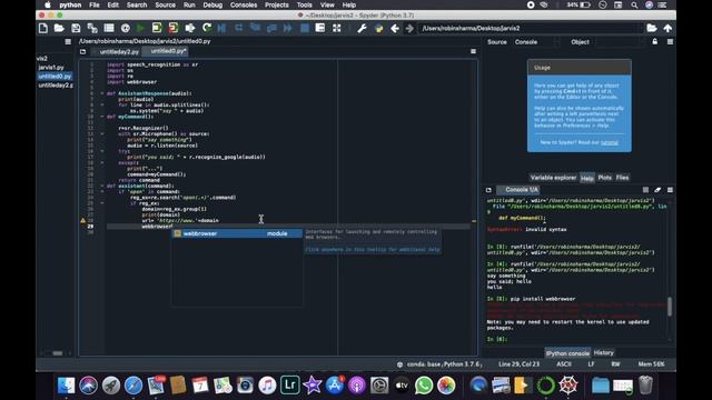 Build you voice assistant in Python |Opening website with voice call in python | Tutorial #2 смотреть онлайн