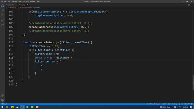 Raindrops That Follow Mouse Cursor - Pixi.js ShockwaveFilter смотреть онлайн