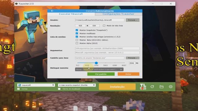 Como AUMENTAR a Memoria RAM do Minecraft TLauncher - Tutorial смотреть онлайн