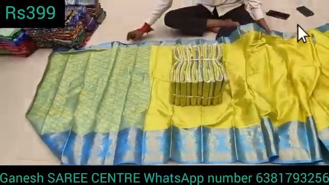 Pasmina silk saree kalamcari mondal , yellow colour deepawali collection Ganesh sarees cr 908017670 смотреть онлайн