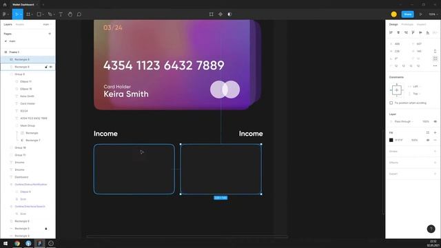 Figma Tutorial. Wallet Dashboard UI Design in Figma. Speedart + Free figma template смотреть онлайн