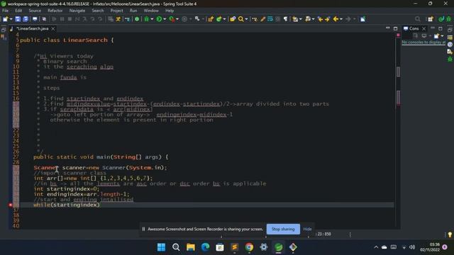 1D Array || Binary Search || Java Code смотреть онлайн