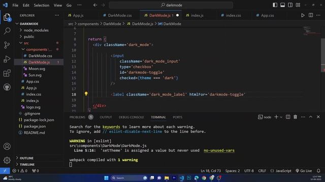 Dark Theme In React Application [Easiest Way] | Toggle Theme React Tutorial ? смотреть онлайн
