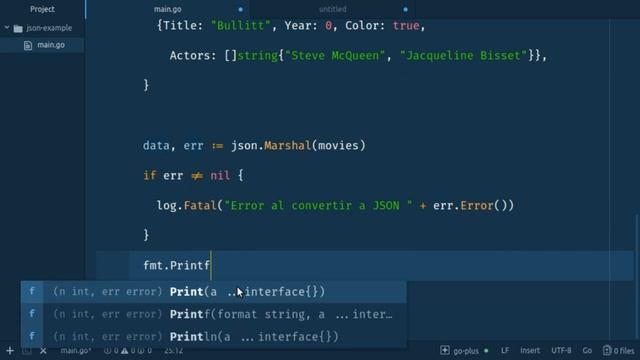 Como usar JSON en Go (Golang) смотреть онлайн