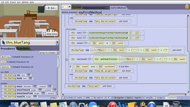 Alice 3.2, Tutorial 1.4. Math - For Loops смотреть онлайн