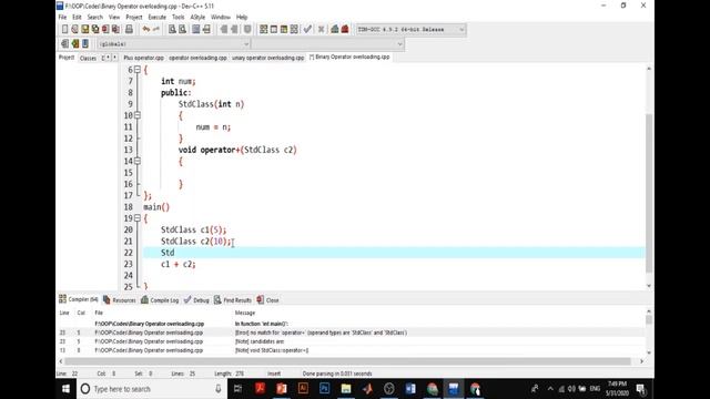 Binary Operator Overloading смотреть онлайн