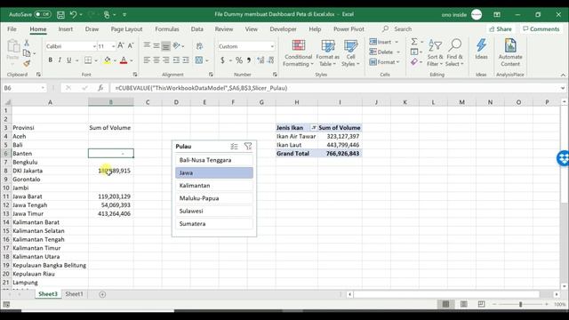 Cara Mudah Membuat Interaktif Dashboard Excel | Dashboard Excel Keren Dengan Peta Dinamis смотреть онлайн