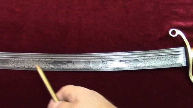 Шашка советского периода с клинком офицерская гурда из дамаской стали. Фирма "Назаров и Калибр" смотреть онлайн