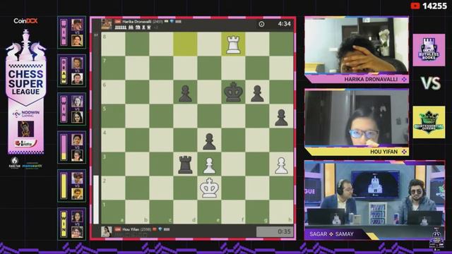 When India no.2 Harika Dronavalli gets the better of World no.1 Hou Yifan | Chess Super League смотреть онлайн