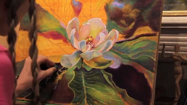 Pastel Painting Demonstration by Susan Jenkins / "A Magnolia for Maggie" смотреть онлайн