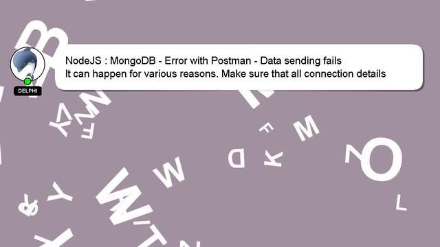 NodeJS : MongoDB - Error with Postman - Data sending fails смотреть онлайн