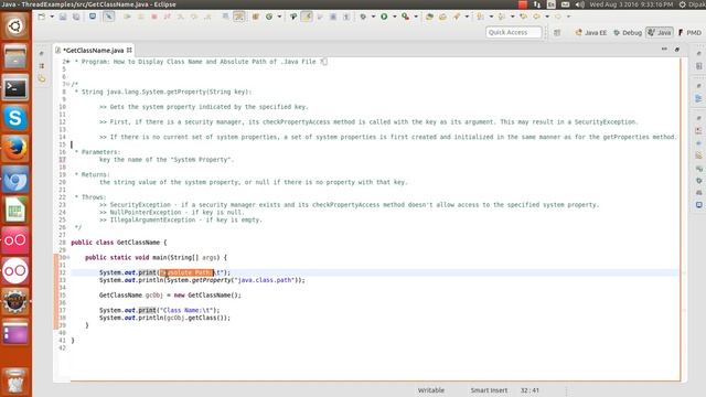How to display absolute path of java file and class name? смотреть онлайн