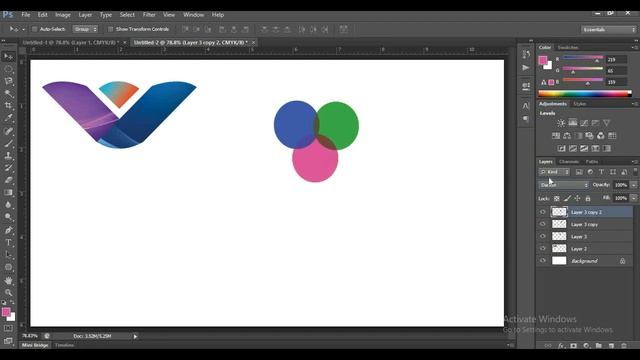 How to create abstract logo design | Adobe Photoshop cs6 tutorial | logo design tutorial | 2020 смотреть онлайн