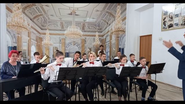 МБУДО ДШИ ст. Березанской Духовой оркестр "Камертон" В. Г. Захарченко "Ой да Краснодарский край" смотреть онлайн