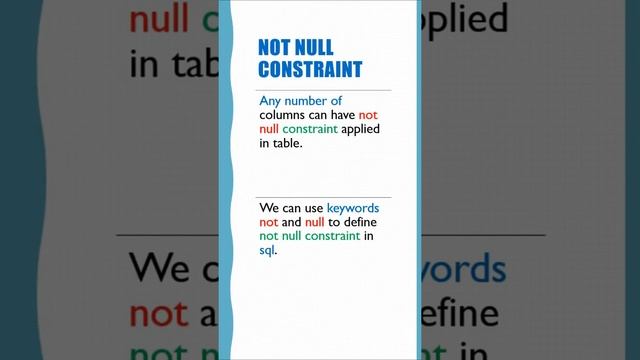 NOT NULL SQL constraint #Short #Programming смотреть онлайн