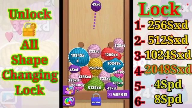 Blob Merge 3D | Different Shape Changing Lock ? 2048ball In Blob Merge 3d Video Games New Update #1