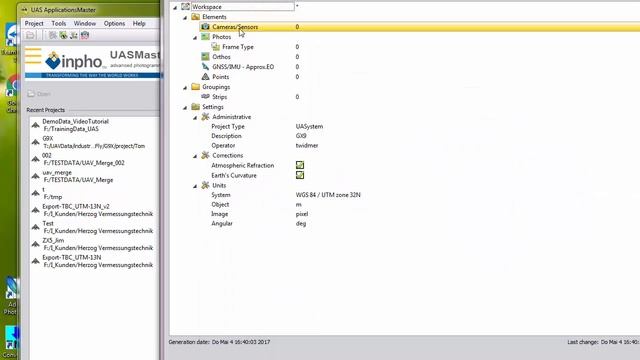 inpho UASApplicationsMaster - EXIF2GNSS смотреть онлайн