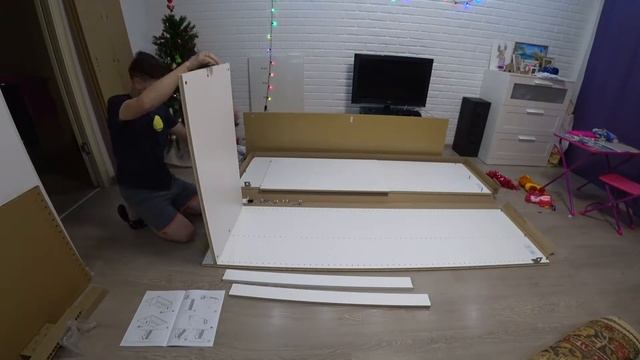 IKEA шкаф PAX. Сборка мебели. Новогодняя сборка. смотреть онлайн