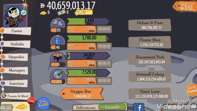 Adventure Capitalist #3 Полёт на луну смотреть онлайн