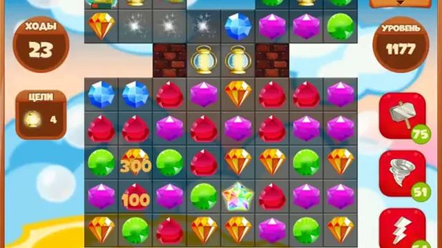 1177 уровень в игре Сокровища Пиратов. смотреть онлайн