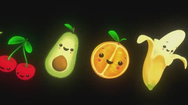 Hey Bear Sensory - Disco Fruit Party - Fun video with music and dancing