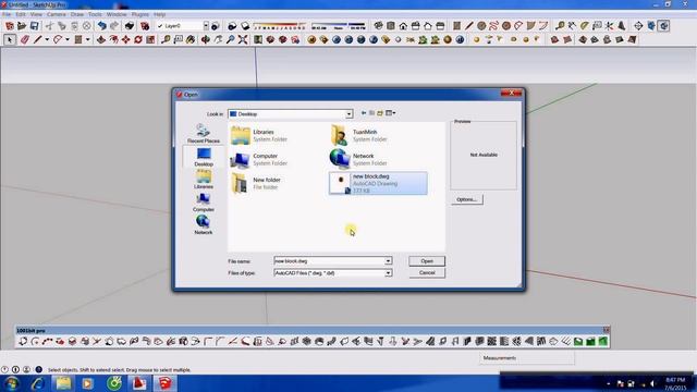 Import from autocad 2014 to Sketchup 2014 смотреть онлайн