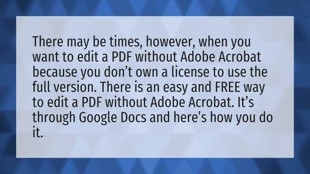 Can you edit a PDF without Adobe Acrobat? смотреть онлайн