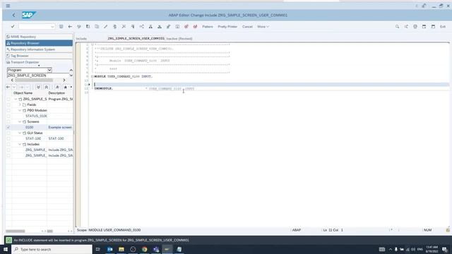 How to create screens in ABAP. How to add button on screen and function code смотреть онлайн