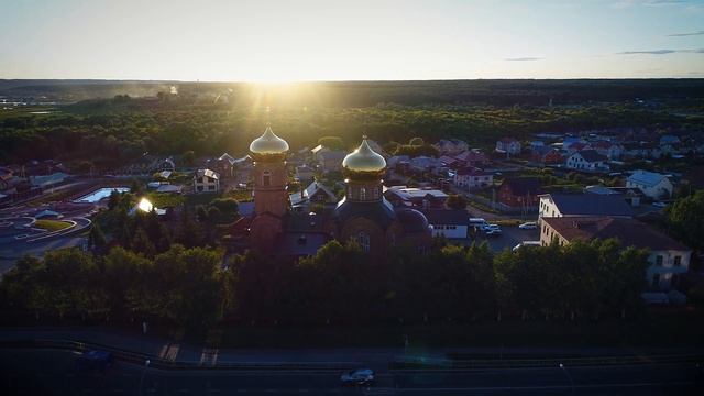 Вознесенский собор города Набережные Челны. Виды с высоты птичьего полета смотреть онлайн