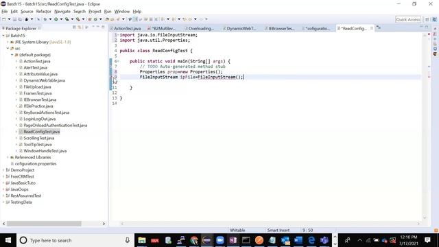 Reading the data from Config files in Selenium #21 смотреть онлайн